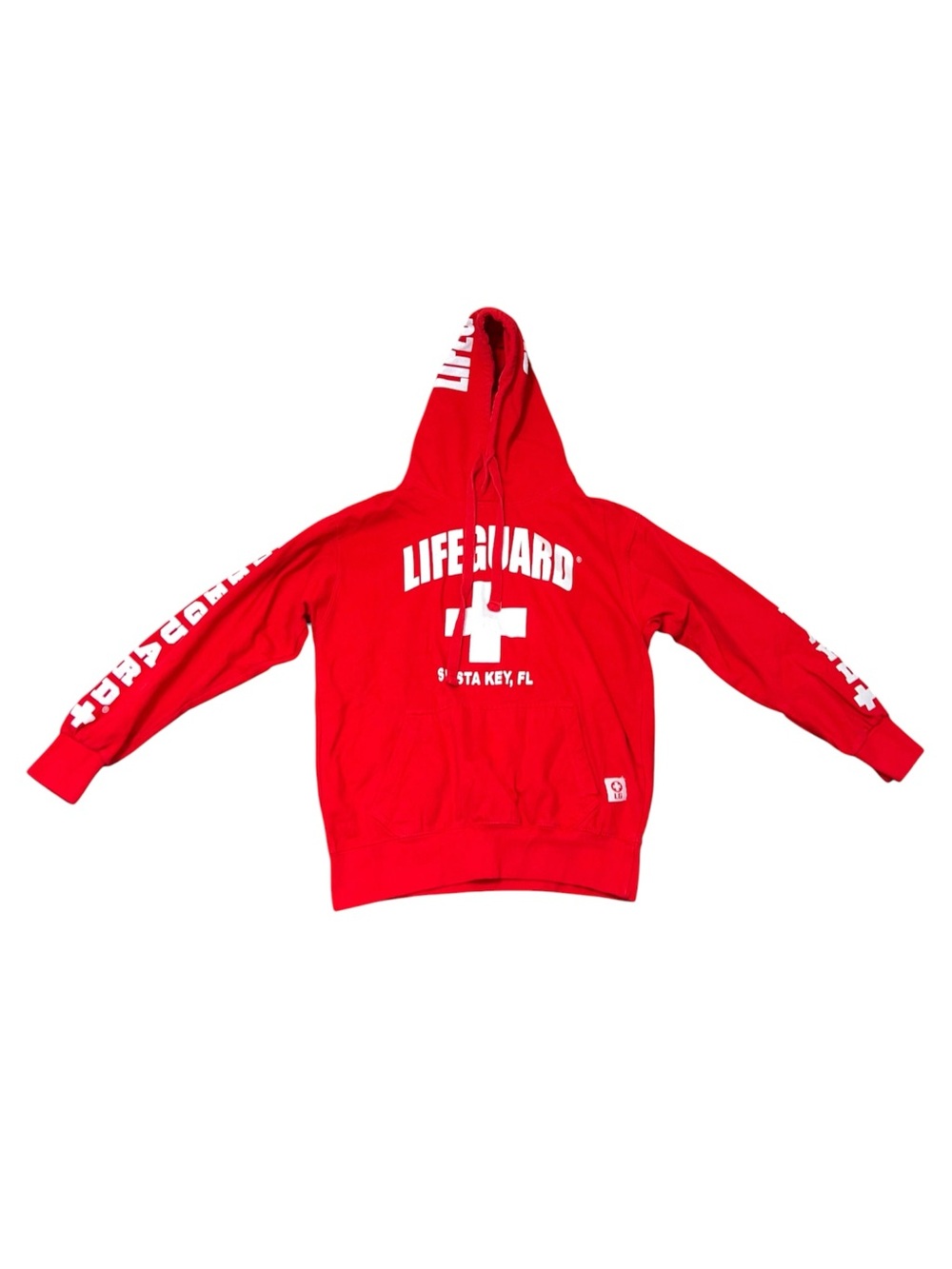 Officially Licensed Lifeguard Red Siesta Key FL Hoodie Unisex Size Small Comfy